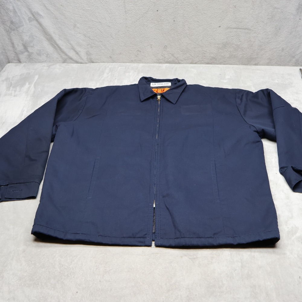 Cintas Jacket Mens XL Blue Insulated Quilt Lined Rugged Work Chore Gorpcore